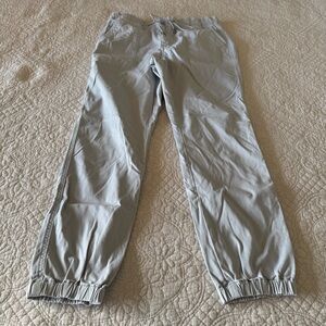 American Eagle Women Light Gray Jogger Pants